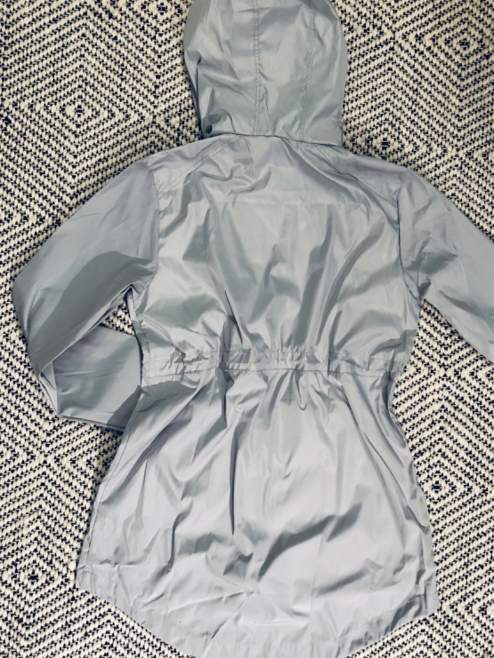Women’s Size S, Silver/Light Gray (hooded) Rain Jacket - Picture 2 of 6